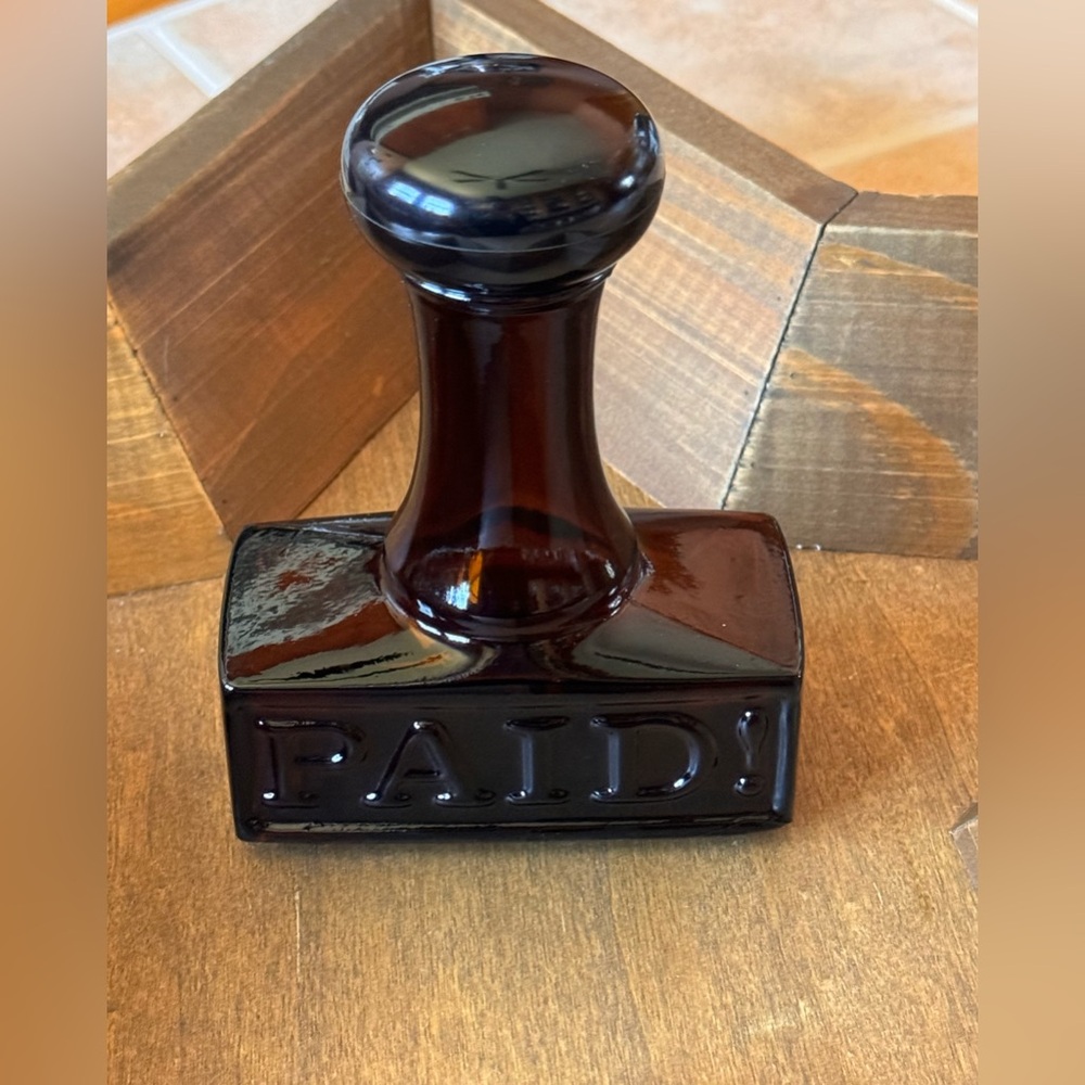 Avon Vintage PAID Stamp Bottle✨